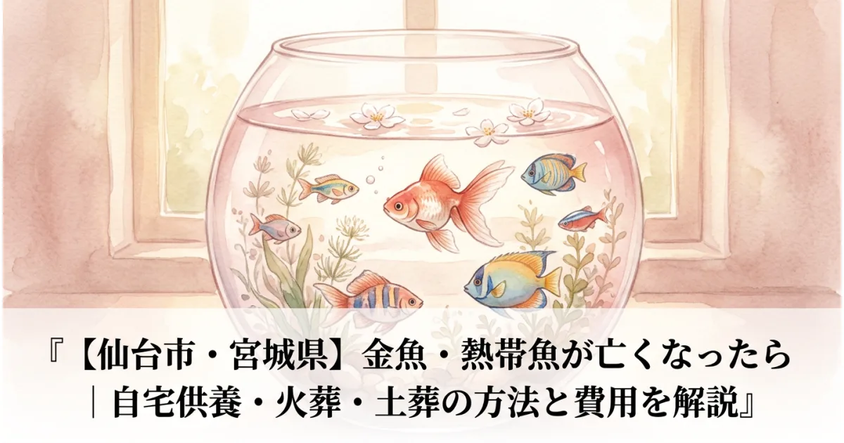 仙台市で金魚・熱帯魚の供養と火葬を案内