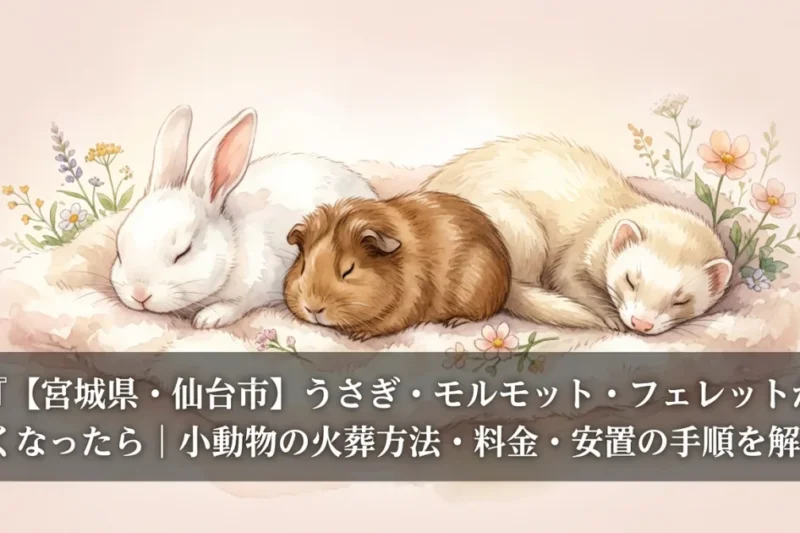 宮城県仙台市の小動物ペット火葬・うさぎモルモットフェレット