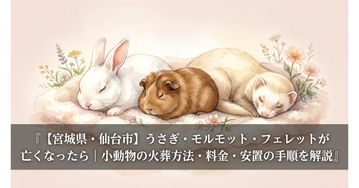 宮城県仙台市の小動物ペット火葬・うさぎモルモットフェレット