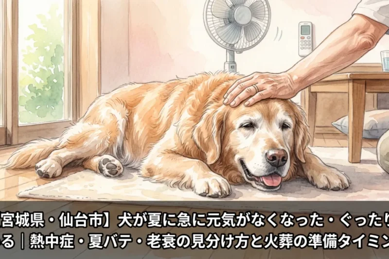 夏に元気がない犬と飼い主・熱中症と老衰の見分け方