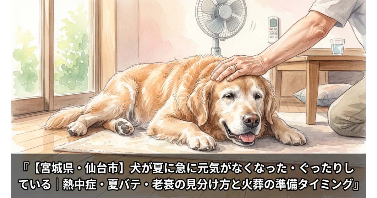 夏に元気がない犬と飼い主・熱中症と老衰の見分け方